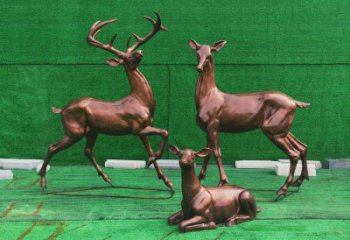 武威銅小鹿雕塑批發(fā)，鍛造工藝，小鹿銅雕塑承接