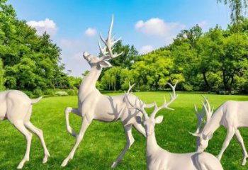 河池梅花鹿雕塑定價(jià)，景觀概念，玻璃鋼梅花鹿雕塑預(yù)定