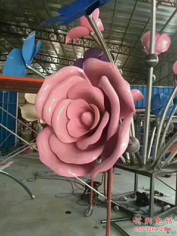畢節(jié)牡丹花雕塑工廠優(yōu)選，城市裝飾，牡丹花花朵雕塑供給