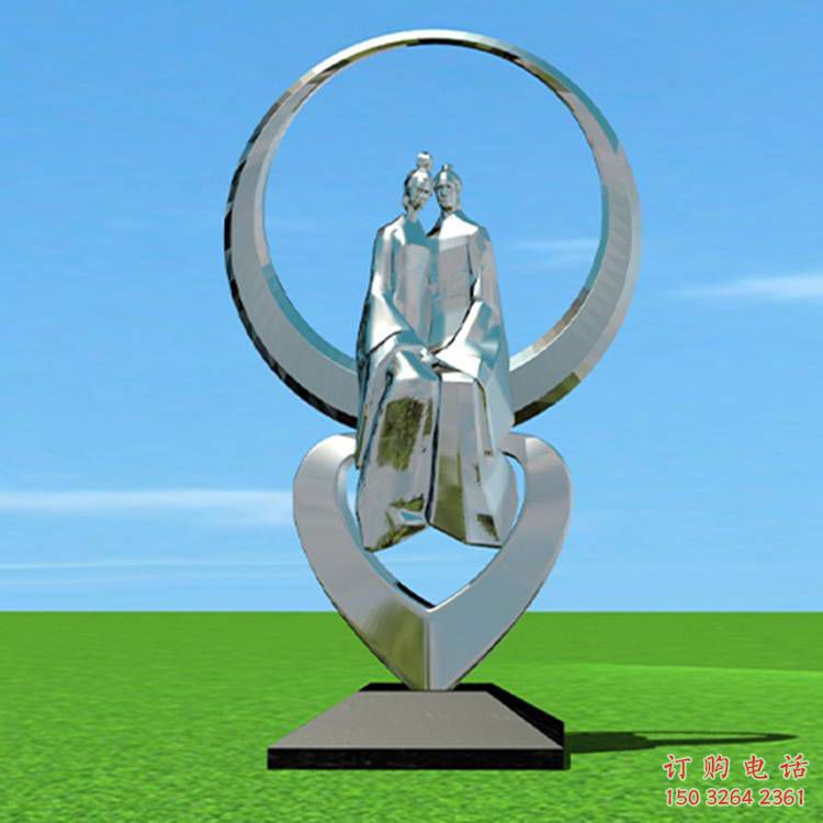 藁城創(chuàng)意牛郎織女雕塑