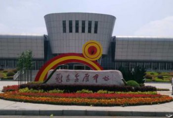 梧州企業(yè)標識拱門雕塑，不銹鋼地標大門雕塑生產(chǎn)
