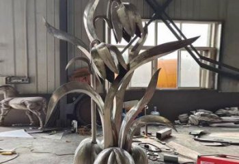 貴陽木棉花雕塑制造商，城市雕塑，不銹鋼木棉花雕塑廠家
