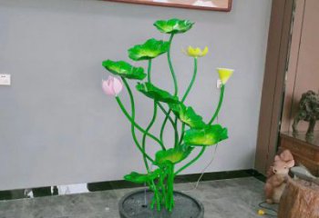 云巖荷花雕塑異型優(yōu)選，城市裝飾，展示荷花雕塑定做