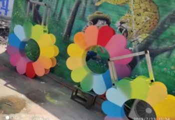 裕華金銀花雕塑廠家，景區(qū)雕塑，城市不銹鋼金銀花雕塑