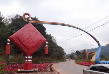 秦皇島街道中國(guó)結(jié)雕塑