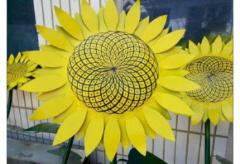辛集抽象花籃雕塑展品，小區(qū)雕塑，葵花花籃雕塑工程制作精選