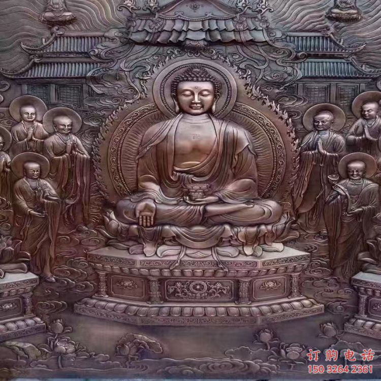 永州鍛銅浮雕常用，寺廟景觀，黃銅佛像浮雕生產(chǎn)商