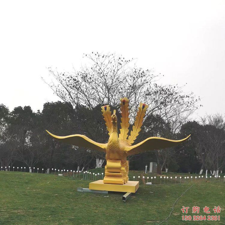 鄂爾多斯鳳凰雕塑選用，美陳雕塑，鑄銅鳳凰雕塑工藝廠家