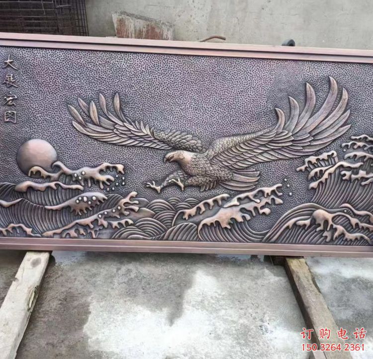 昌都老鷹浮雕訂做，景區(qū)雕塑，鍛銅動物浮雕定價