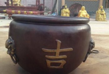 湟中吉字銅缸雕塑-青銅鑄造