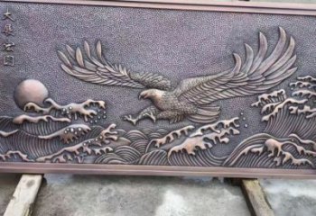 大理老鷹浮雕訂做，景區(qū)雕塑，鍛銅動(dòng)物浮雕定價(jià)