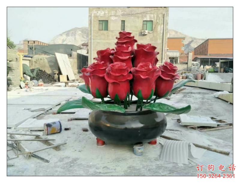 雕塑牡丹花 (3)