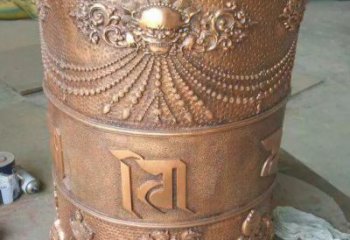 轉經筒銅雕廠家 寺廟轉經筒雕塑樣品