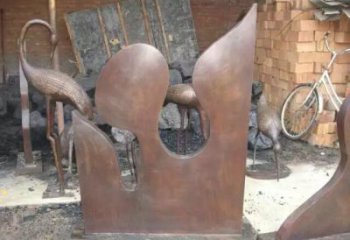 抽象人物銅雕生產制作效果圖
