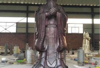 校園主題銅雕孔子人物展示