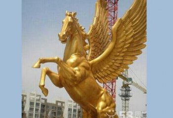 大型馬踏飛燕銅雕安裝實景圖