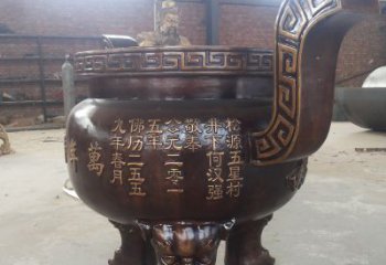 三足香爐銅雕精品展示