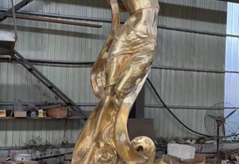 古代飛天銅雕人物制作